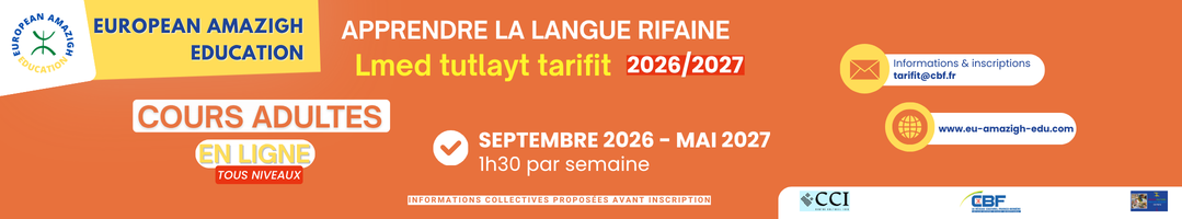 COURS DE LANGUE TARIFIT ADULTES-ANNÉE 2026-2027